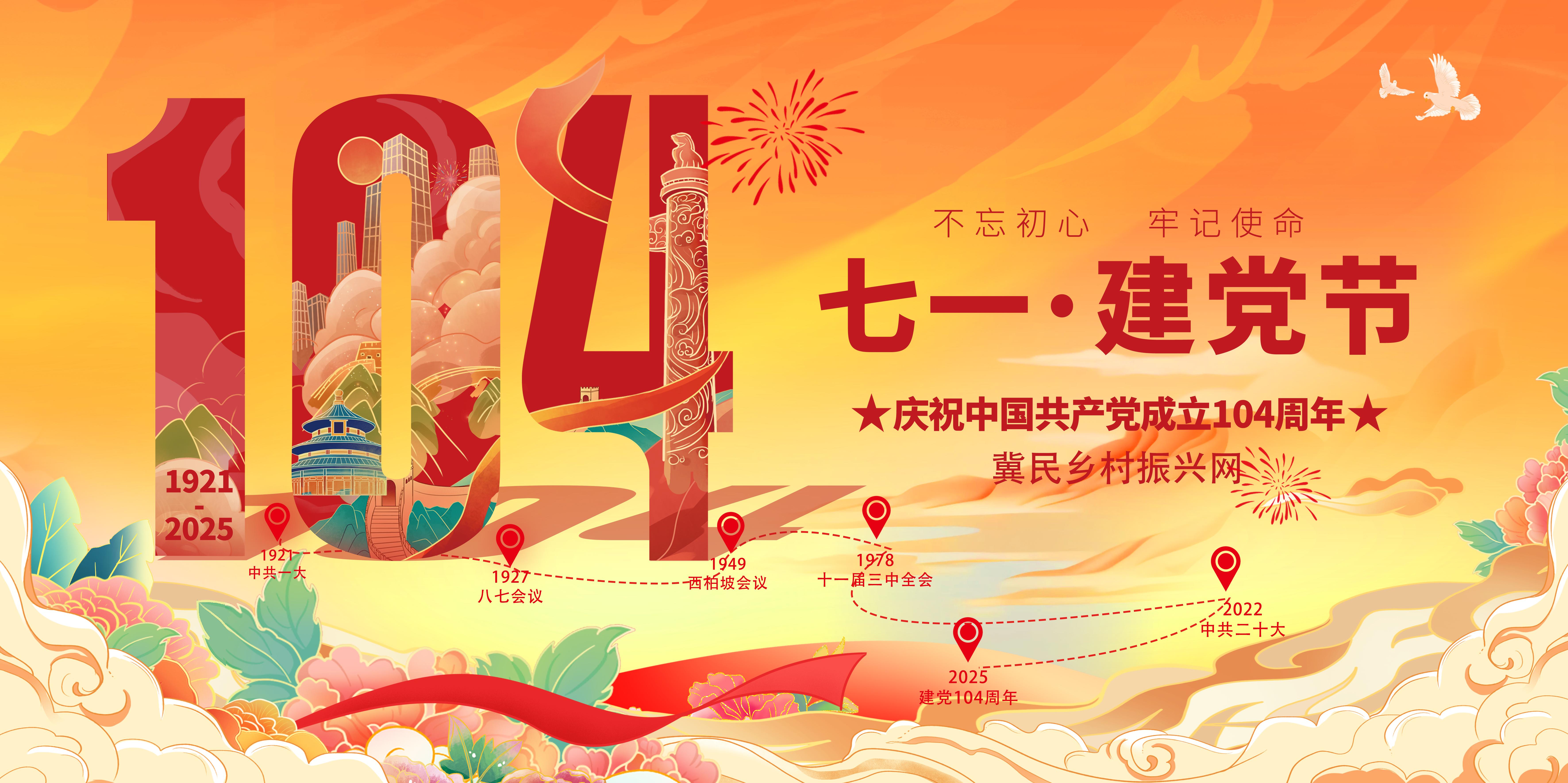 冀民乡村振兴网：庆祝中国共产党成立104周年